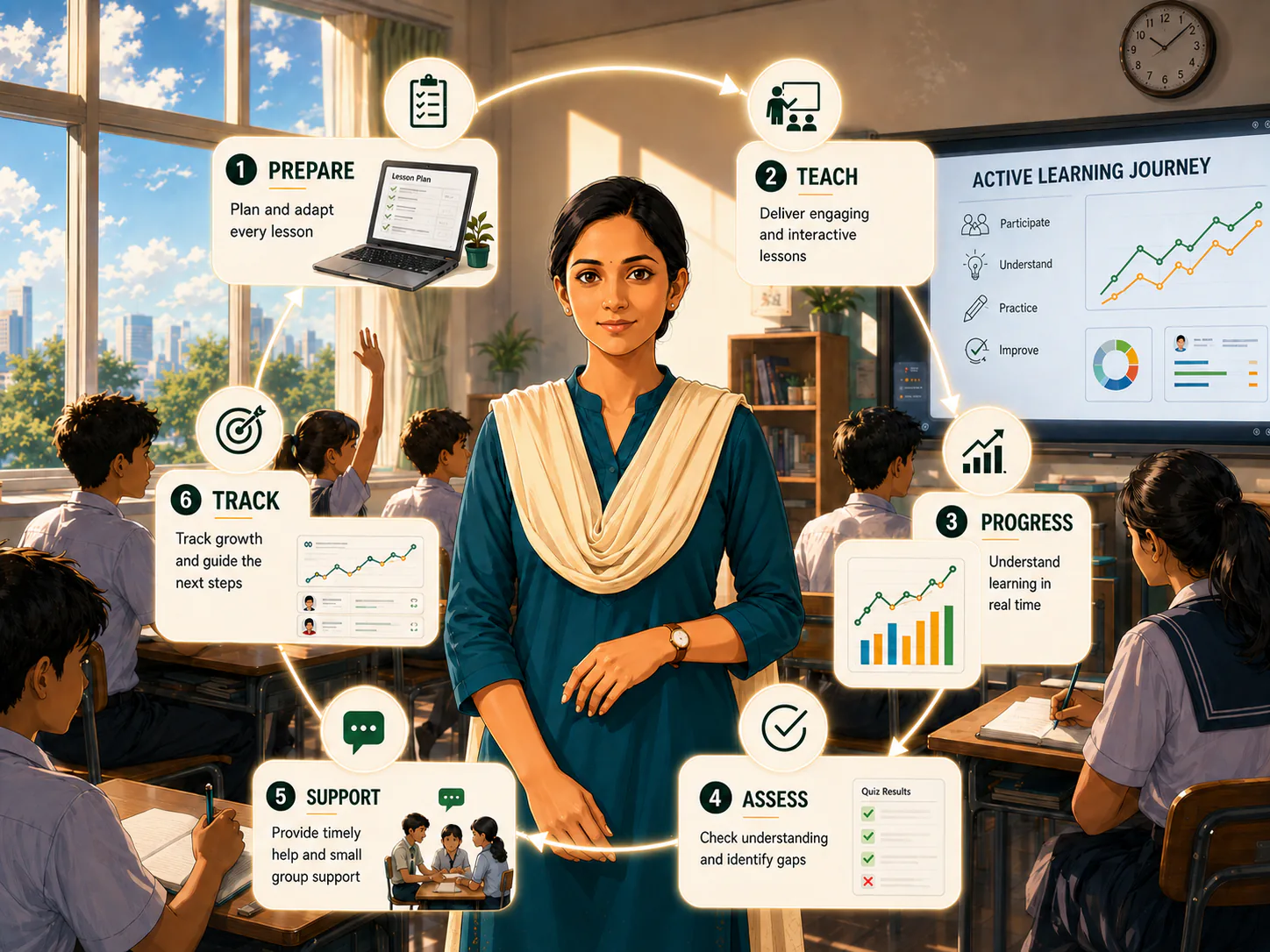 Connected Jigyasa teaching ecosystem
